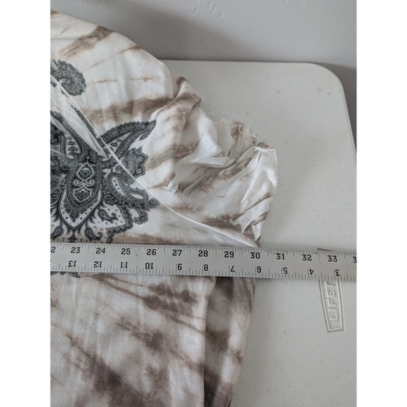 Catherine's Women's Blouse 4X Beige Taupe Studded Southwestern - Picture 6 of 8